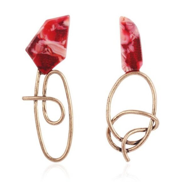 Jewelry - Angelica Stones W Gold Earrings